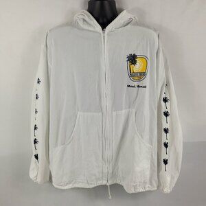 Paradise Found Maui Hawaii Vintage Scuba Beach Jacket Hooded Full-Zip Men's XL
